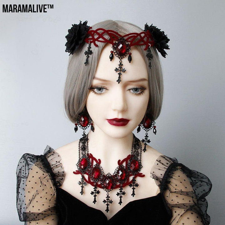 Gothic Style Vampire Death Role Playing Cross Headdress