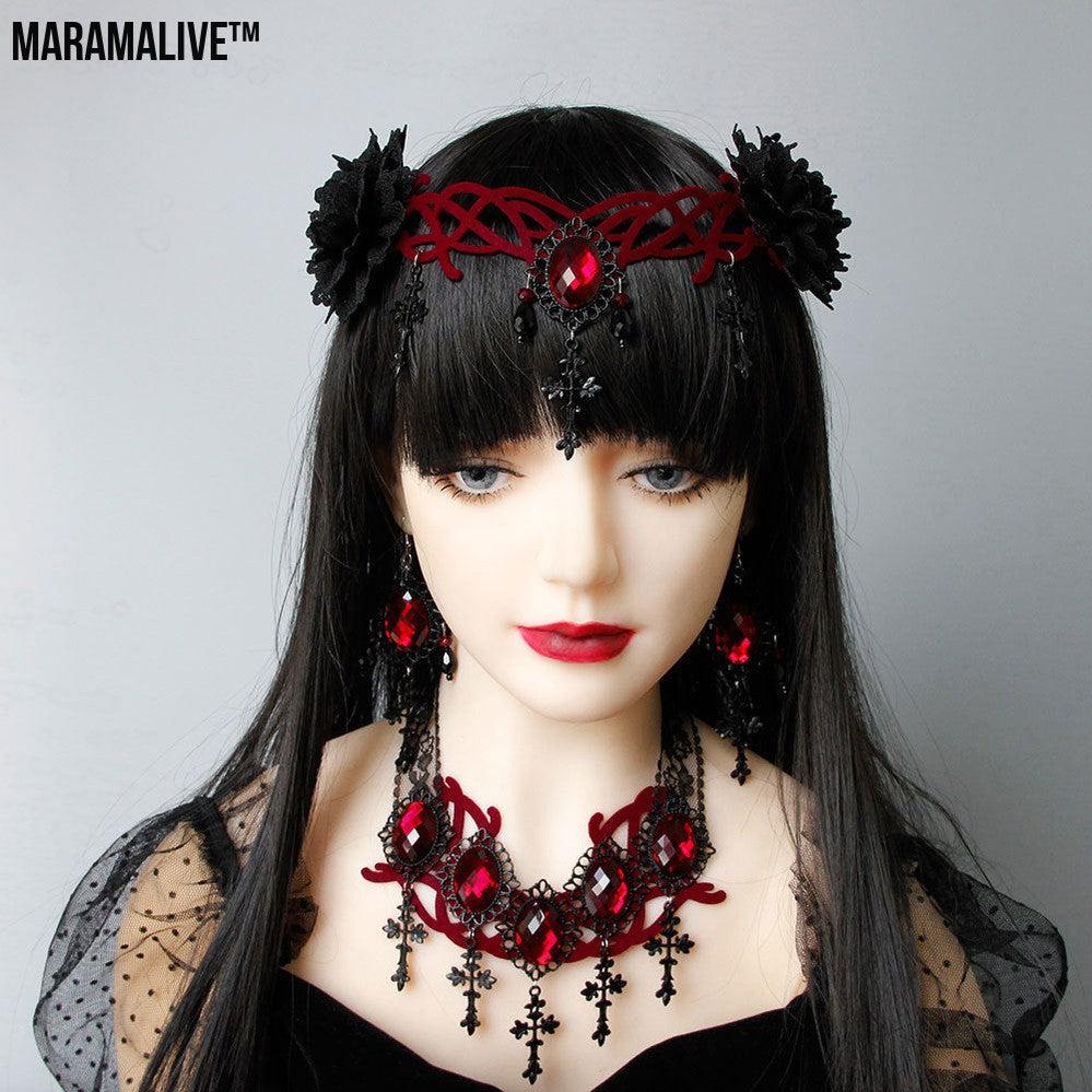 Gothic Style Vampire Death Role Playing Cross Headdress