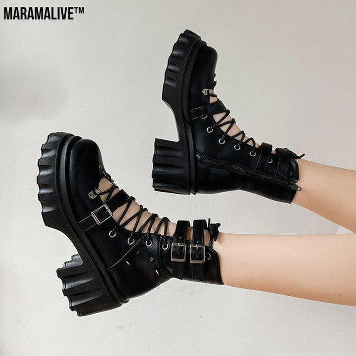 Gothic Women's Platform Boots - Tough Maramalive™ Footwear