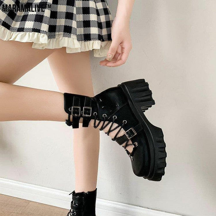 Gothic Women's Platform Boots - Tough Maramalive™ Footwear