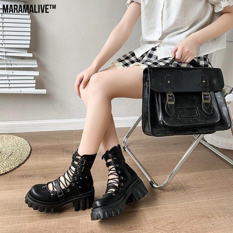 Gothic Women's Platform Boots - Tough Maramalive™ Footwear