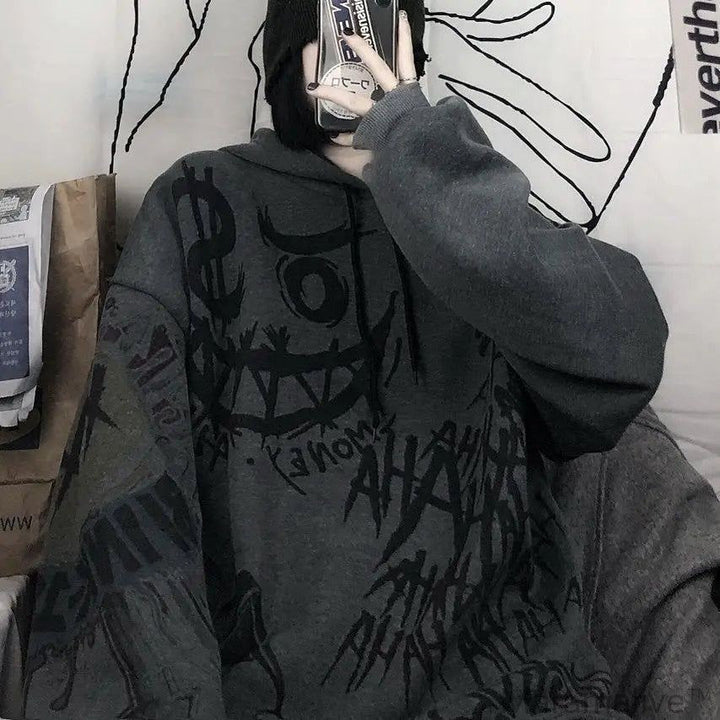 Graffiti Cartoon Women's Hoodie | Unique Art Designs