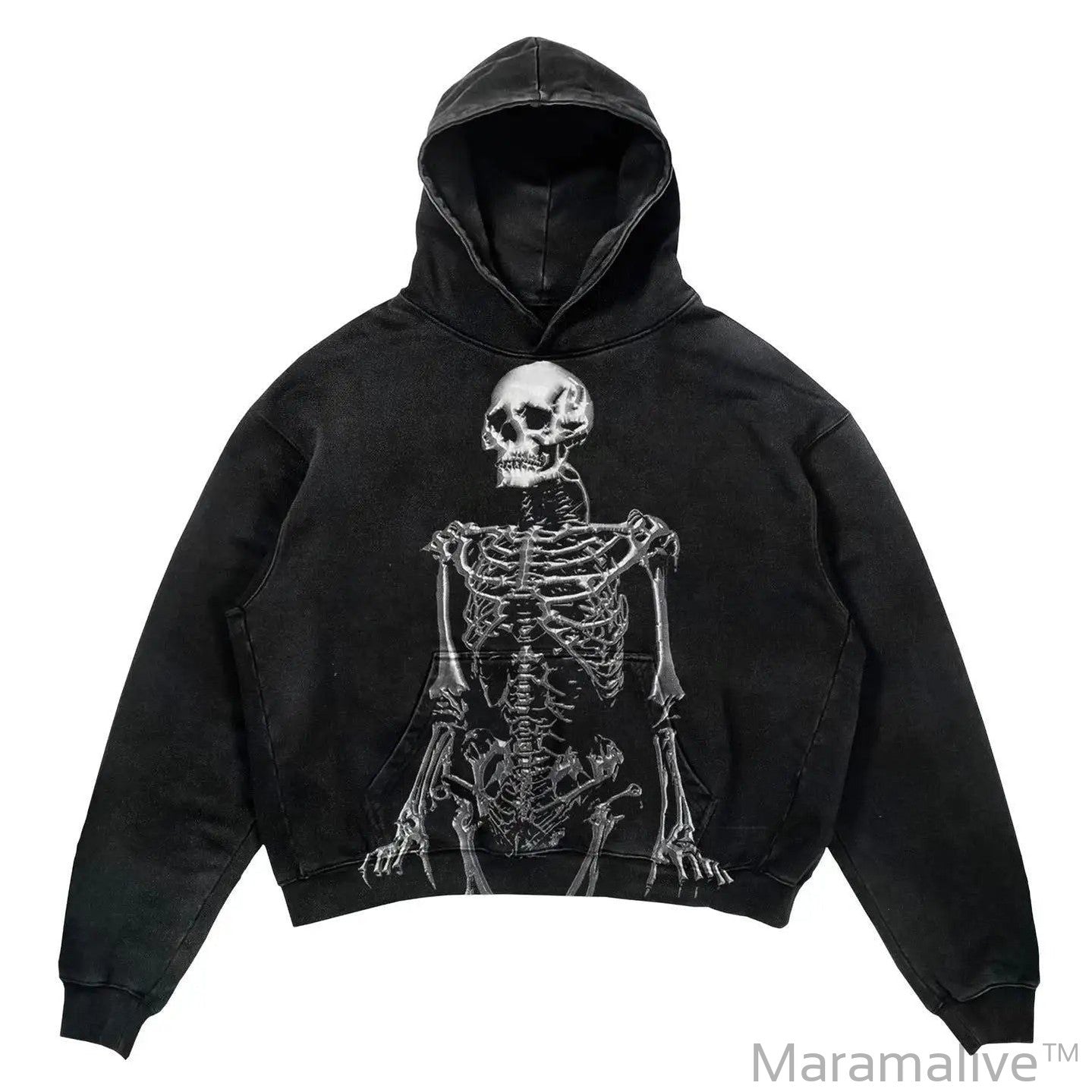 Graphical skull hoodies women grunge oversized sweatshirt hoodie new goth y2k tops high street streetwear gothic men clothes