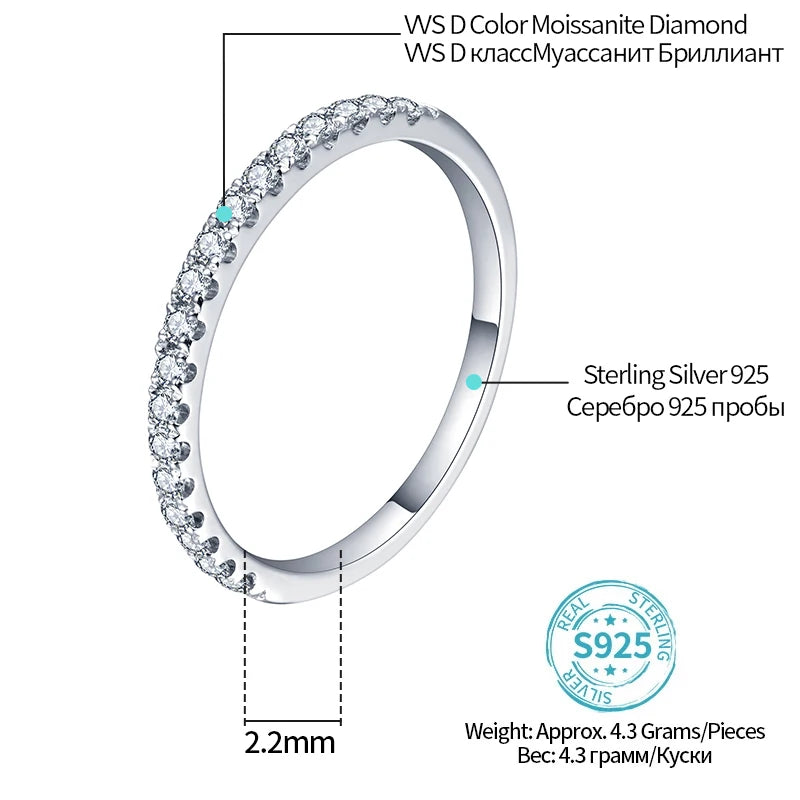 18K Rose Gold Plated Diamond Pass Test Round Excellent Cut Total 0.27 CT Moissanite Ring for Girls Cocktail Jewelry