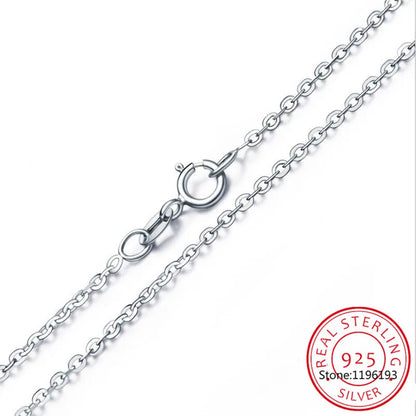 925 Silver Rhodium plating 1 Carat VVS1 Diamond Test Round Shape Moissanite Pendant Necklace Women Classic Gemstone Necklace