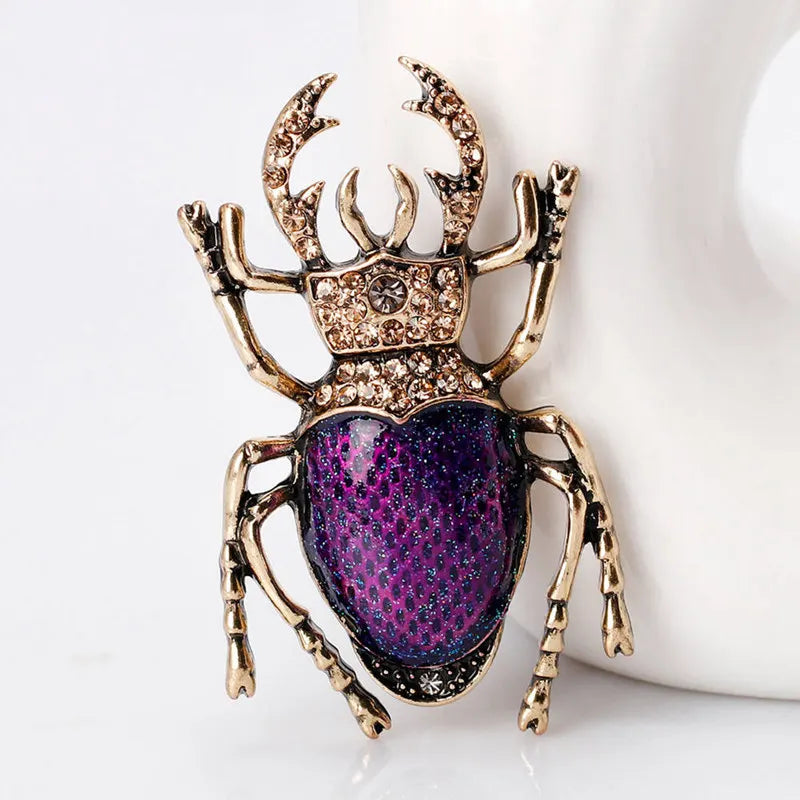 Insect Scarab Brooch Pins DIY Badge Creative Gift Jewelry For Women Girls Kids Coat Jackets Badge Backpack Shirt Lapel Pin