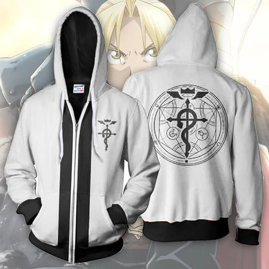 Fullmetal Alchemist Edward Elric's Autumn Zipper Jacket Hoodie Coat Anime Cosplay Sweatshirts Tracksuits Tops Clothes