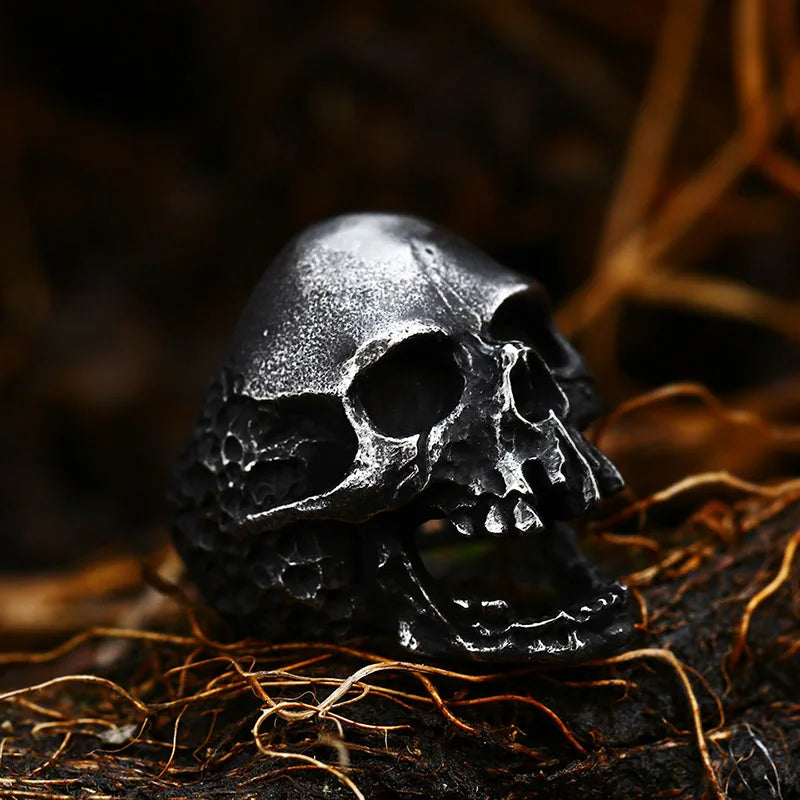Stainless Steel Ring New Style High Quality Skull Punk Biker Ring For Men Fashion Jewelry