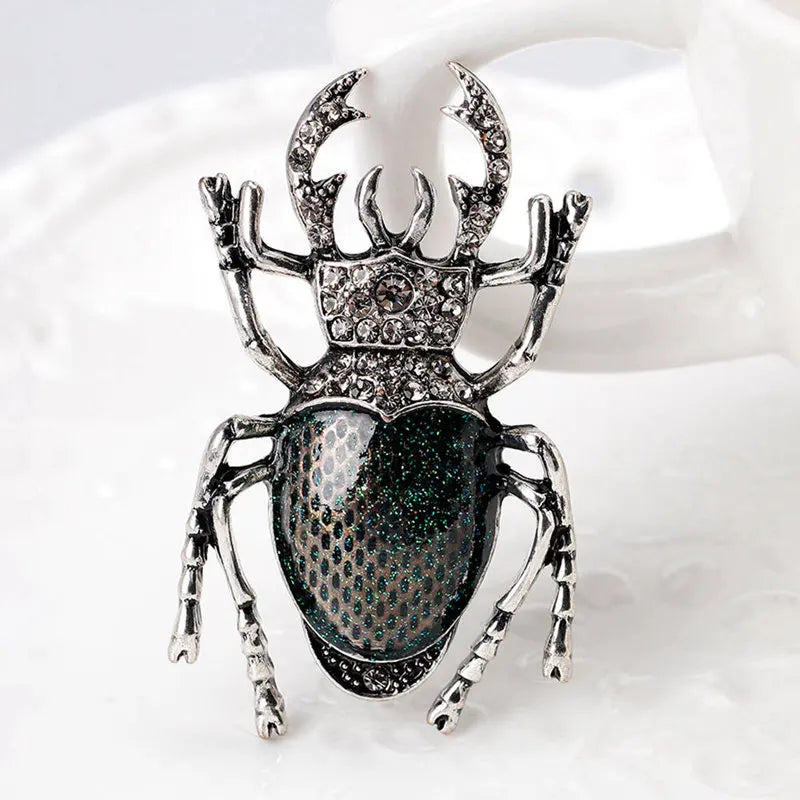 Insect Scarab Brooch Pins DIY Badge Creative Gift Jewelry For Women Girls Kids Coat Jackets Badge Backpack Shirt Lapel Pin