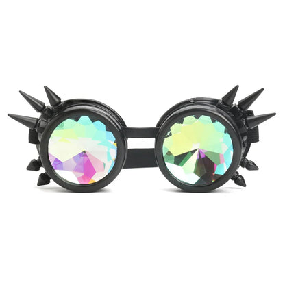 Steampunk Goggles Sunglasses Men Women Kaleidoscope Glasses Rave Festival Holographic Glasses Retro Party Cosplay Goggle Eyewear