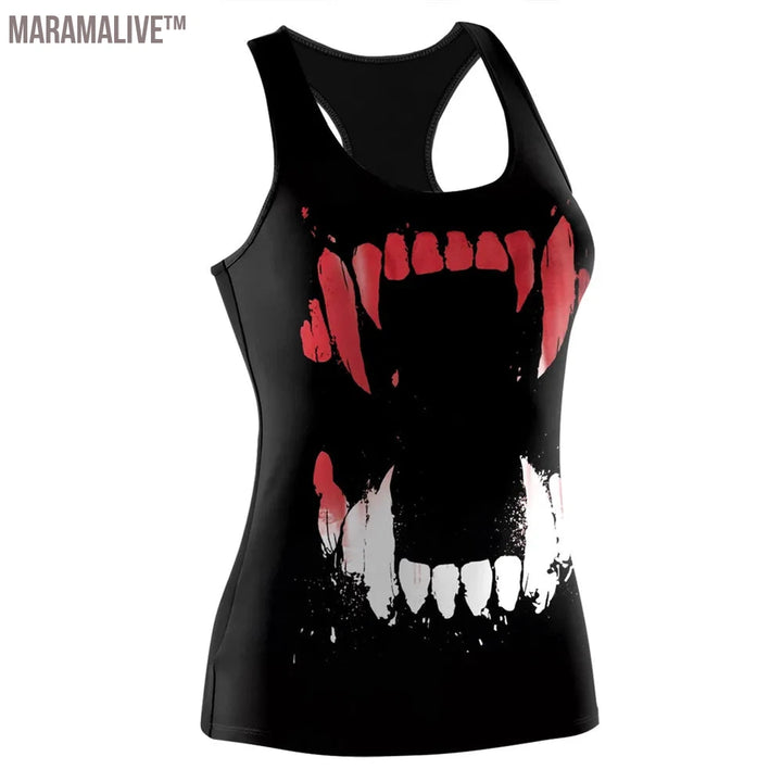 HOT Ouija Black Tank Tops Gothic Skeleton Printed Vest Fashion Shirt Summer Sexy Slim Vest Sleeveless Streetwear