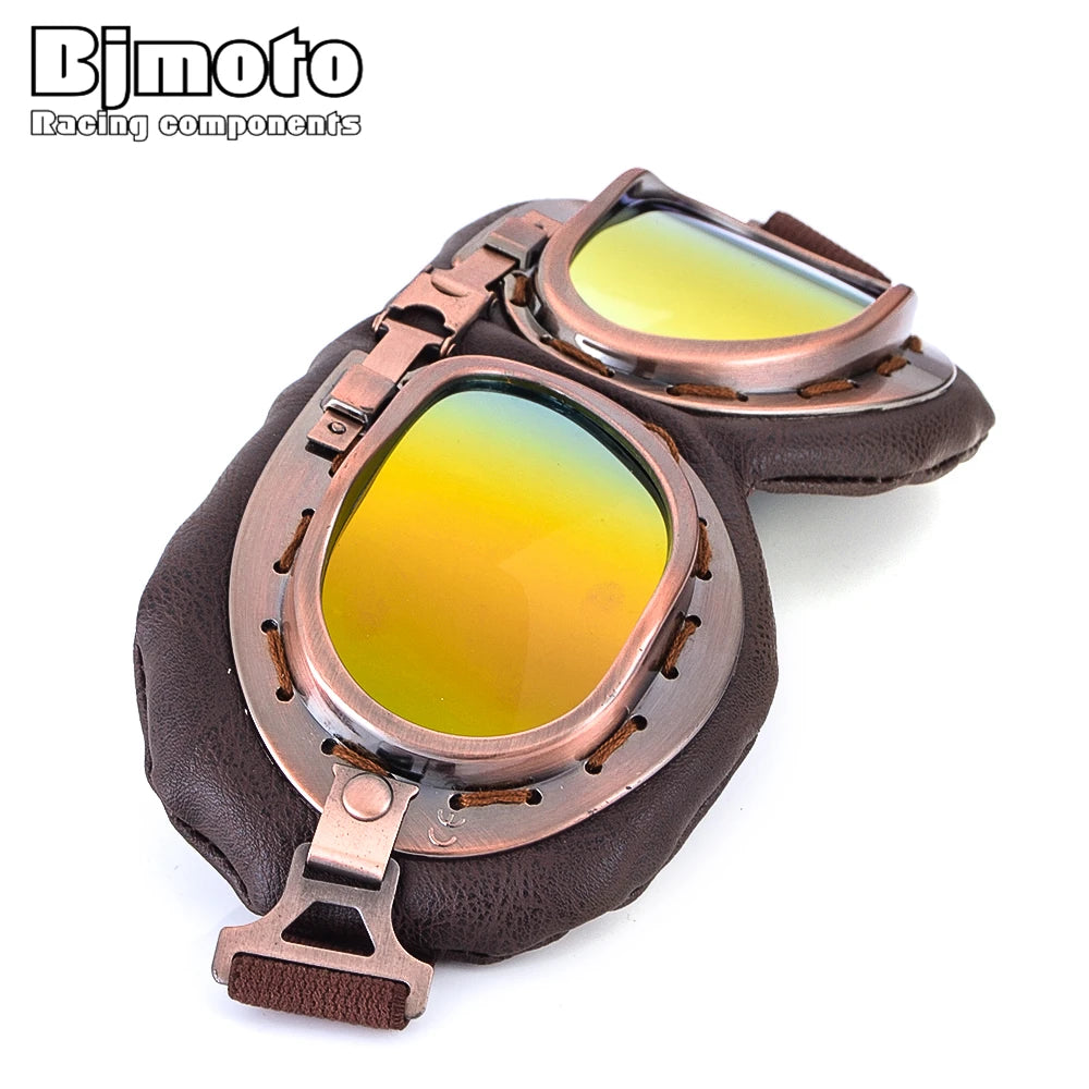 WWII Vintage Motorcycle Gafas Motocross Moto Scooter Steampunk Goggle Glasses Snowboard Oculo