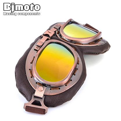 BJMOTO 2020 WWII Vintage Motorcycle Gafas Motocross Moto Scooter Steampunk Goggle Glasses Snowboard Oculo