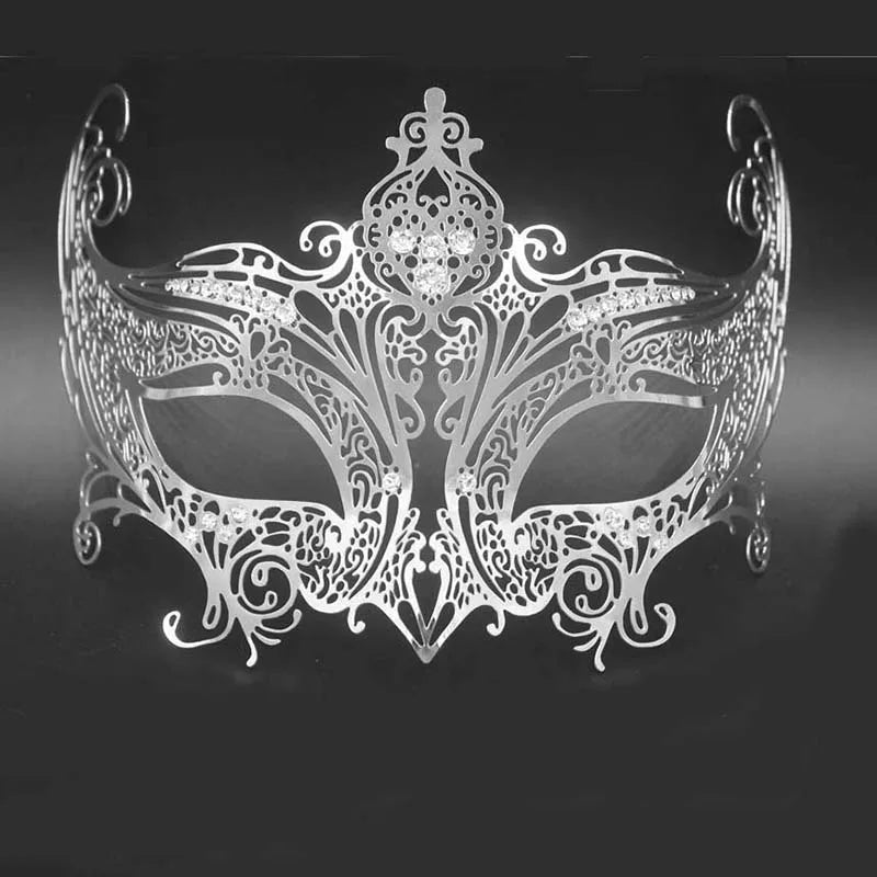 Luxury Silver Gold Metal Filigree Laser Cut Skull Venetian Masquerade Mask Wedding Event Christmas Ball Costume Party Masks
