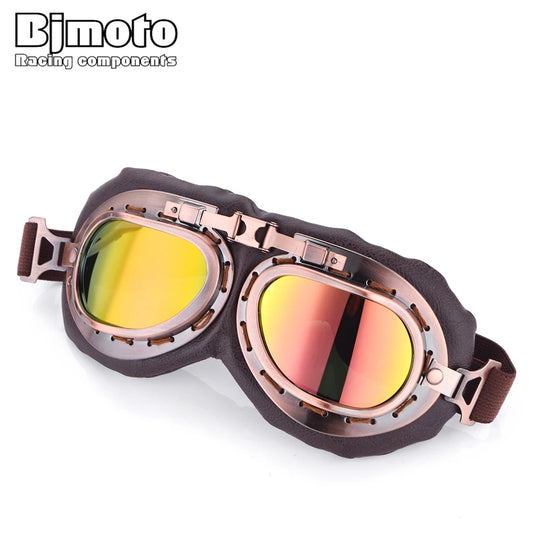 WWII Vintage Motorcycle Gafas Motocross Moto Scooter Steampunk Goggle Glasses Snowboard Oculo