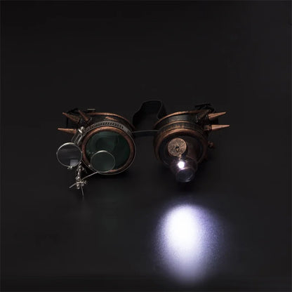 FLORATA Cosplay Vintage Rivet Steampunk Goggles Glasses Welding Gothic Freeshipping&Wholesale