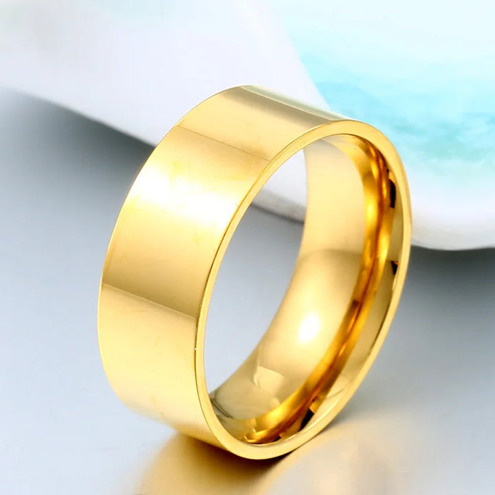 Men's Black White Blue Gold Ring
