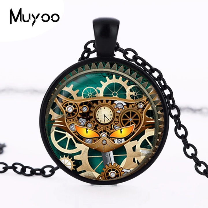 Unique Steampunk Clockwork Necklace Jewelry