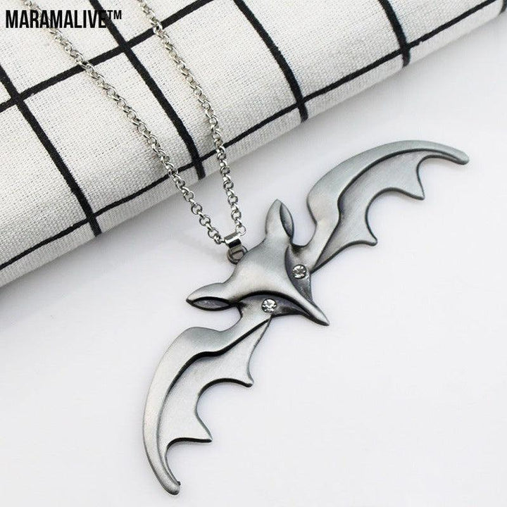 Halloween Animal Bat Wing Diamond Necklace