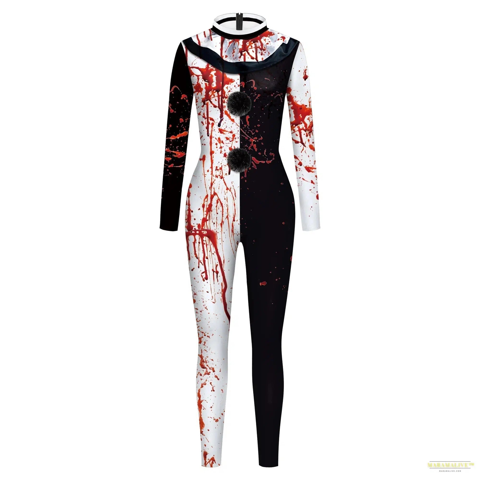 Halloween Clown Movie Scary Terrifier 3 Costume Ghost Costume Onesie 3D Spandex Adult Unisex Jumpsuit Bodysuit