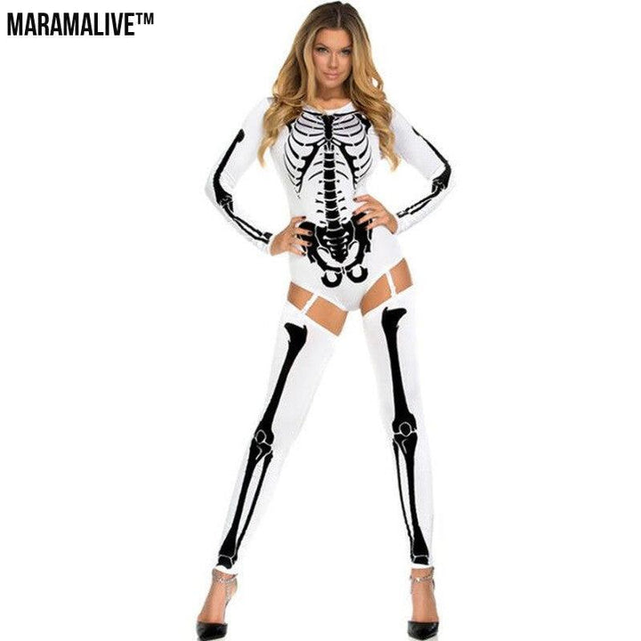 Halloween Cosplay Costume Skull Zombie Uniform