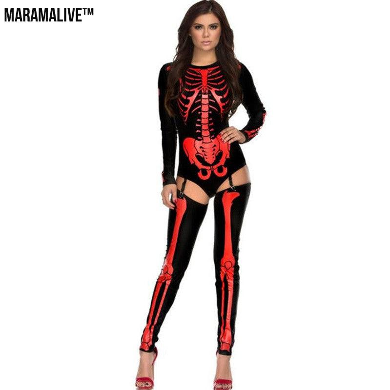 Halloween Cosplay Costume Skull Zombie Uniform