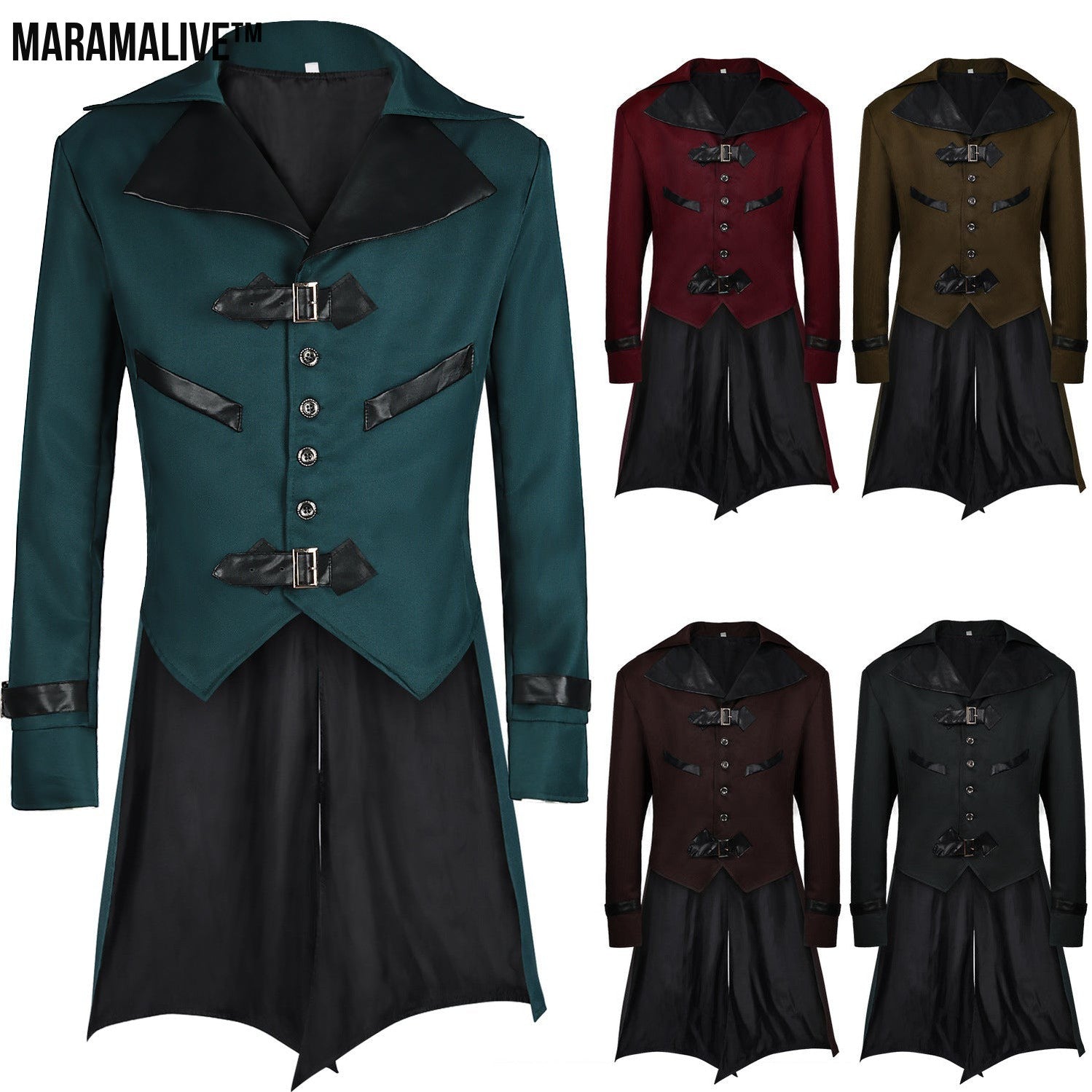 Halloween Dovetail Punk Gothic Coat