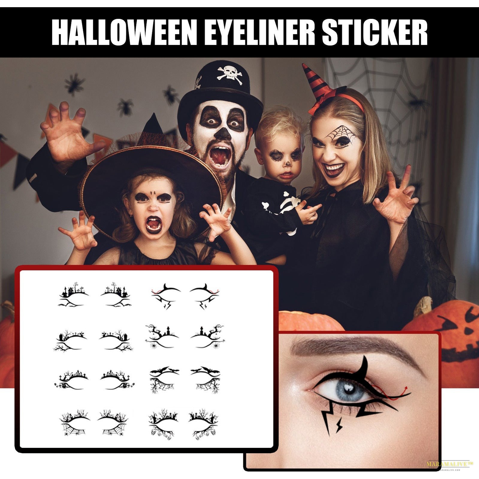 Halloween Eyeliner Stickers Party Makeup Tools