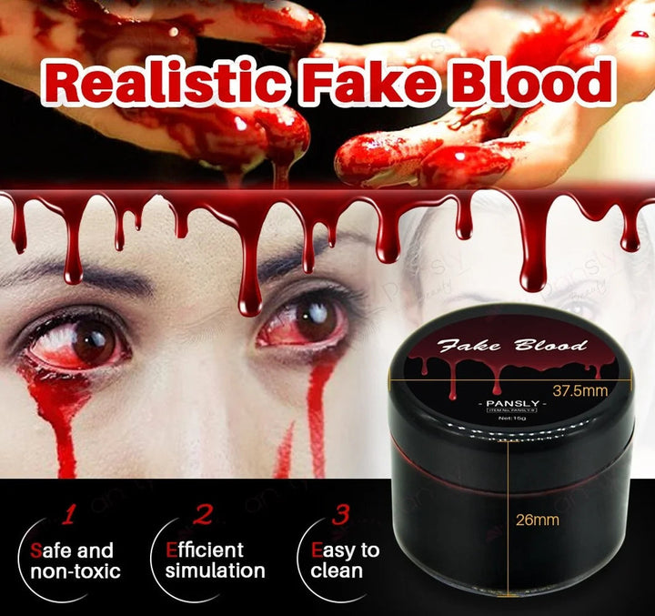 Halloween Gothic Body & Face Paint - Scary Fake Blood Effect, Ideal for Wounds, Bruises, Fake Scars - Dark, Mysterious Carnival Makeup Accessory, 15g