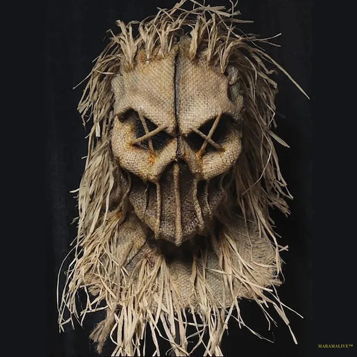 Halloween Mask Scarecrow Mask Horror Creative Costume Headgear Headwear for Halloween Masquerade Party Cosplay Scary Props