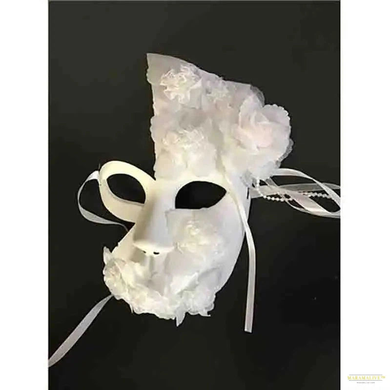 Halloween Masquerade Mask Princess Feather Lace Flowers Fun Mask Nightclub Festival Rave Party For Men Women