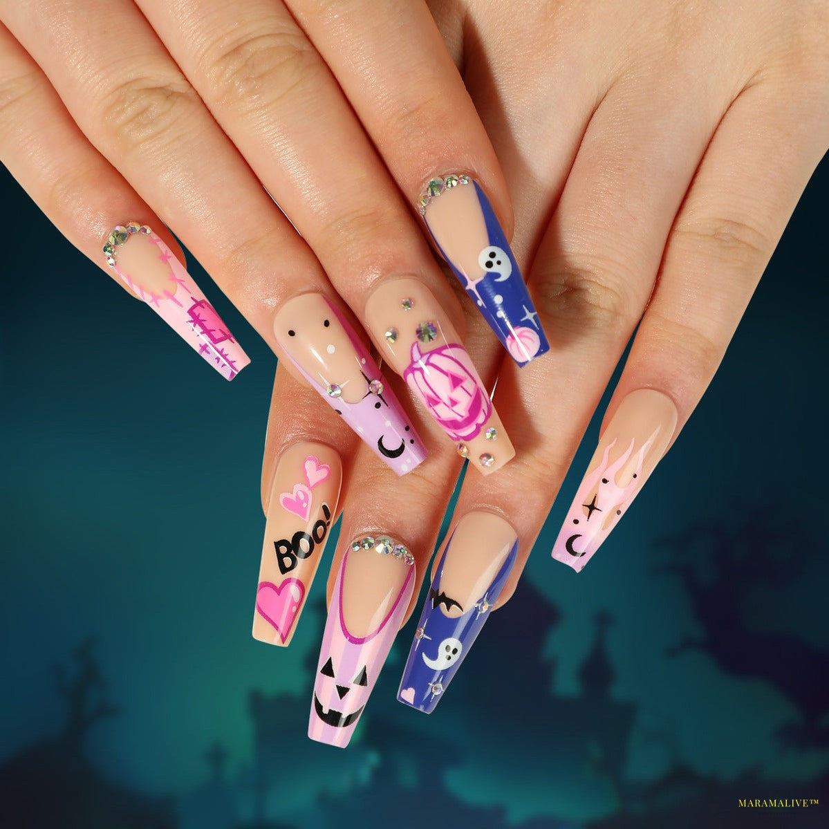 Halloween Wear 3D Stereo Nail Shaped Piece