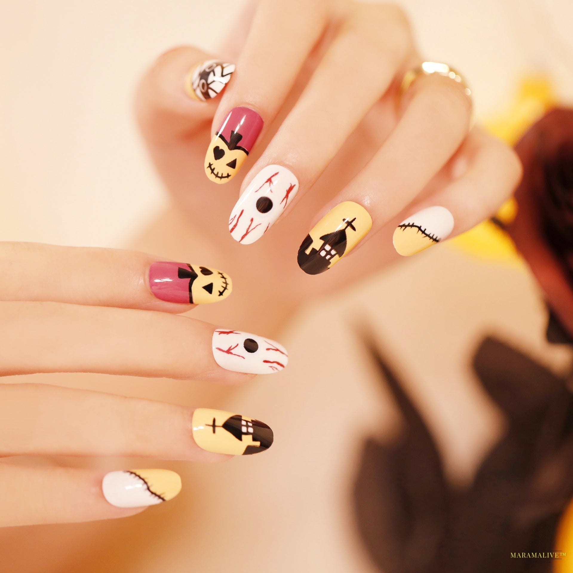 Halloween Wear 3D Stereo Nail Shaped Piece