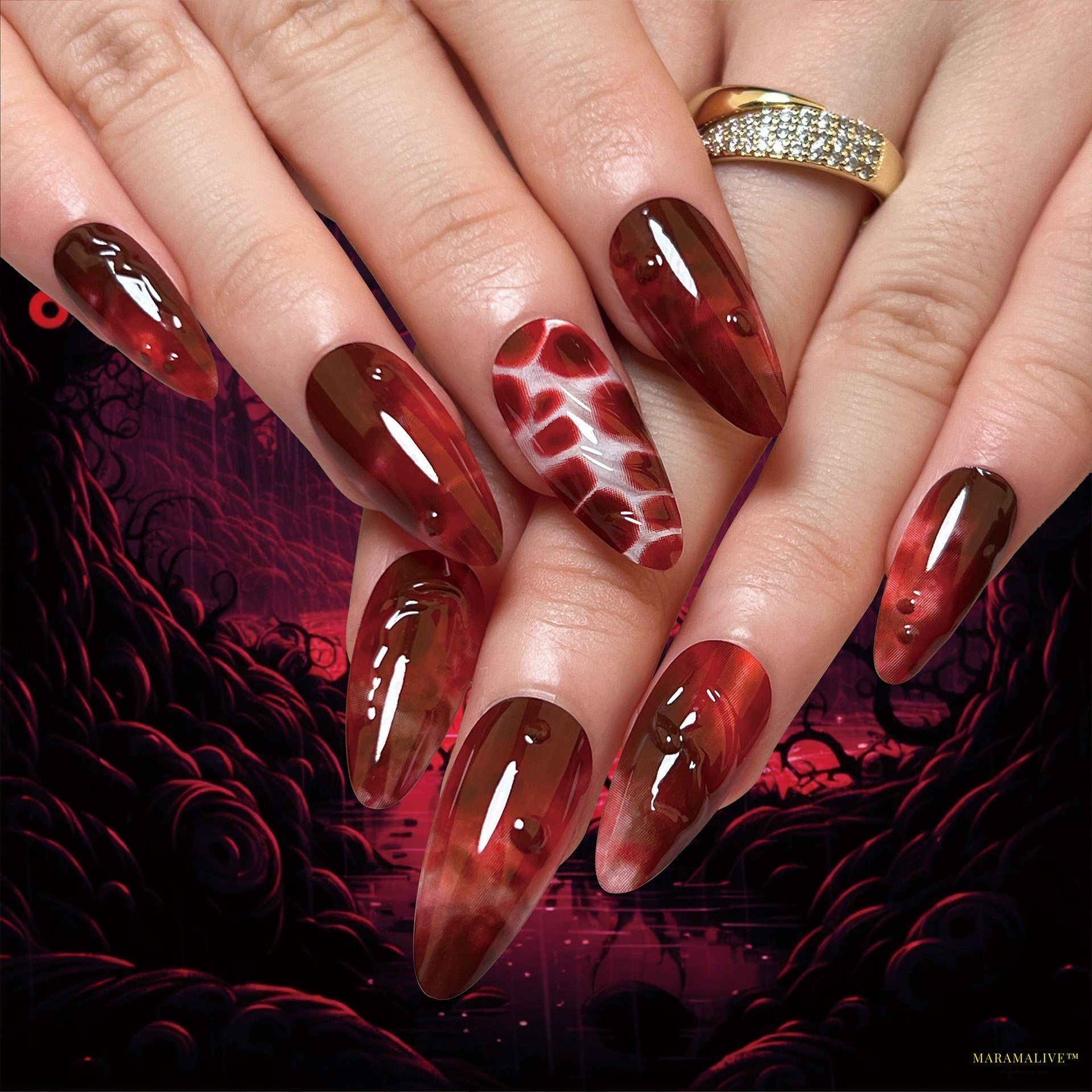 Halloween Wear 3D Stereo Nail Shaped Piece