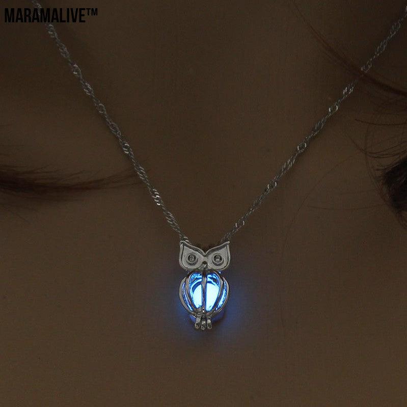 Halloween glow owl diy necklace