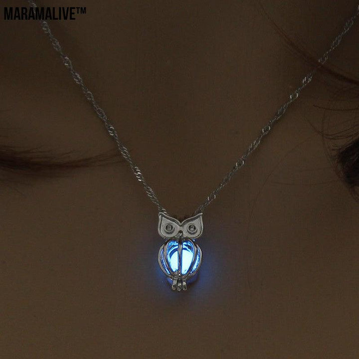 Halloween glow owl diy necklace