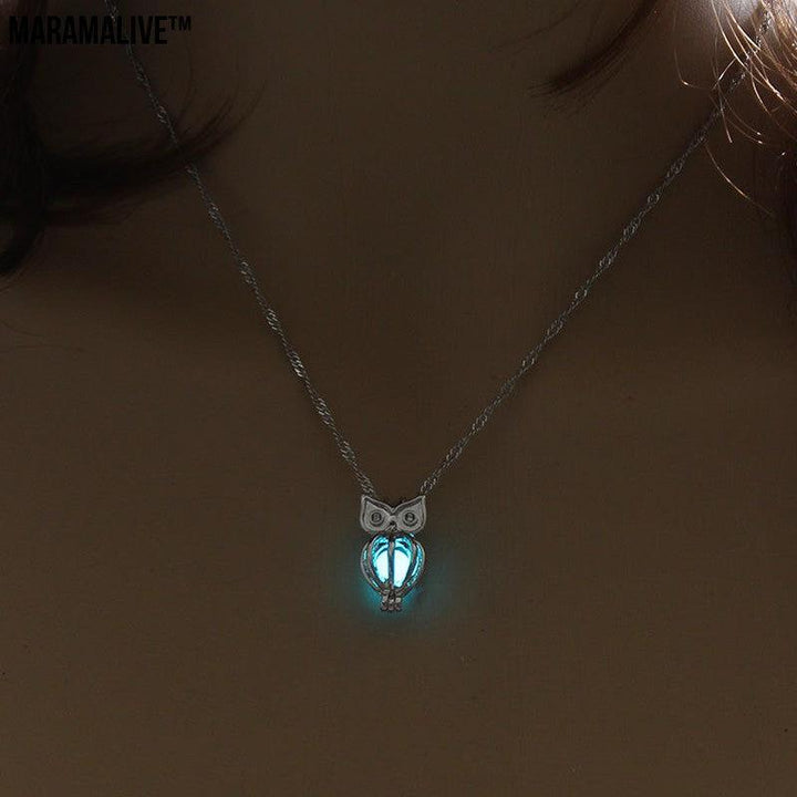 Halloween glow owl diy necklace