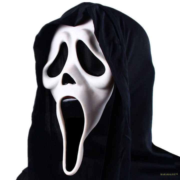 Halloween party Adult Reaper Black single-layer cape Cape Scary Gauntlet Cape mask sickle Halloween costume prop