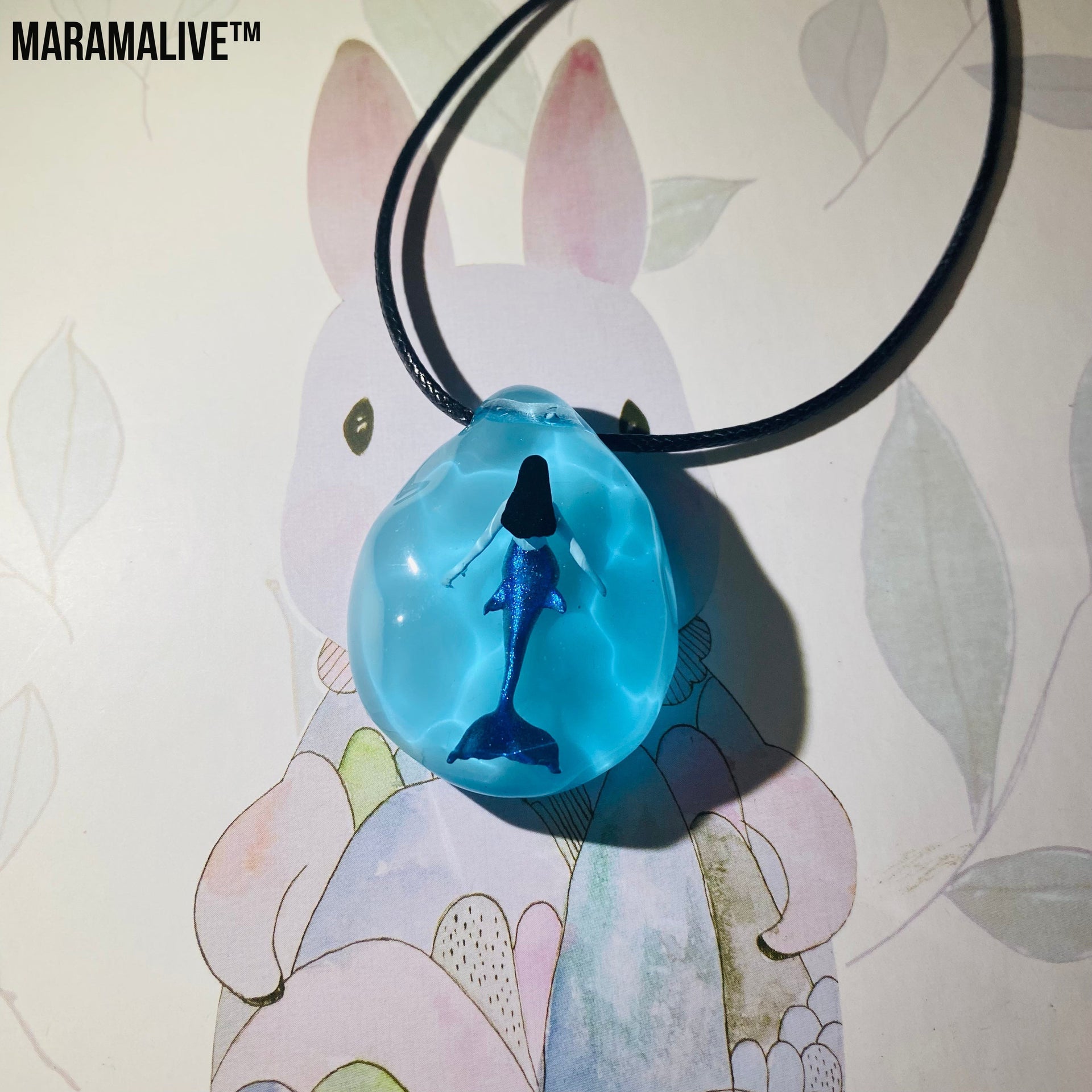 Handmade Resin Mermaid Drop Luminous Pendant