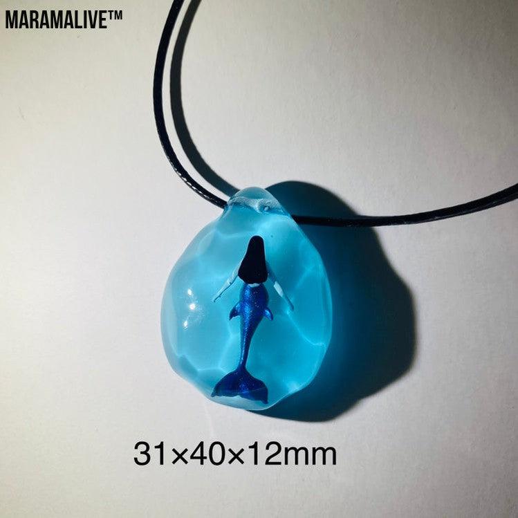 Handmade Resin Mermaid Drop Luminous Pendant