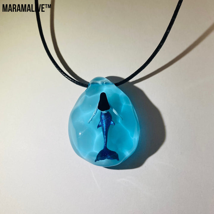 Handmade Resin Mermaid Drop Luminous Pendant