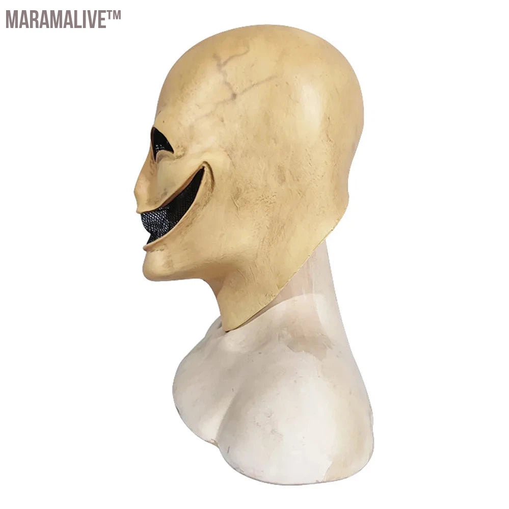 Happy Pasta Latex Mask, Slender Man Happy Costume Mask. Happy Slender Man Mask Halloween Cosplay. Creepypastas Line