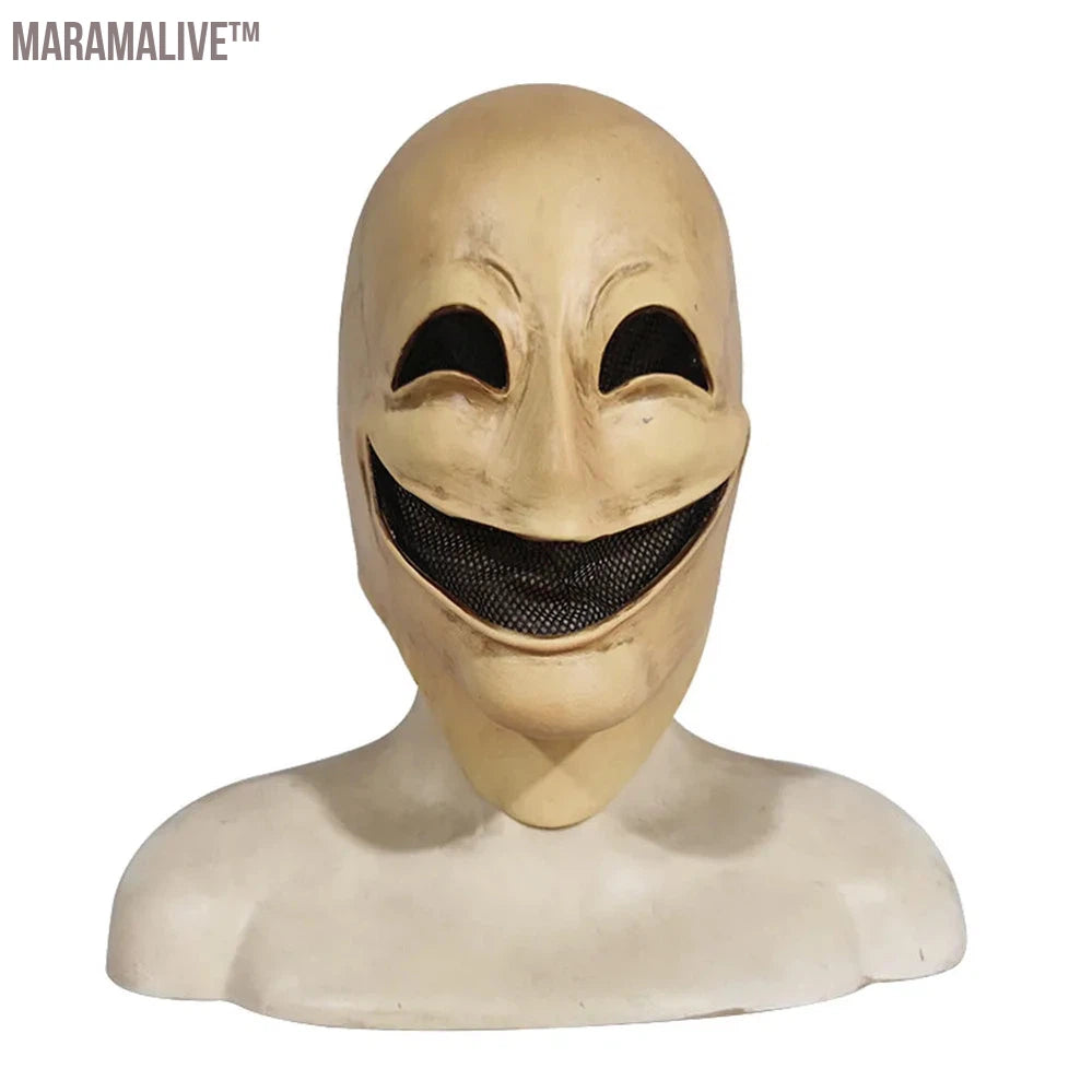 Happy Pasta Latex Mask, Slender Man Happy Costume Mask. Happy Slender Man Mask Halloween Cosplay. Creepypastas Line