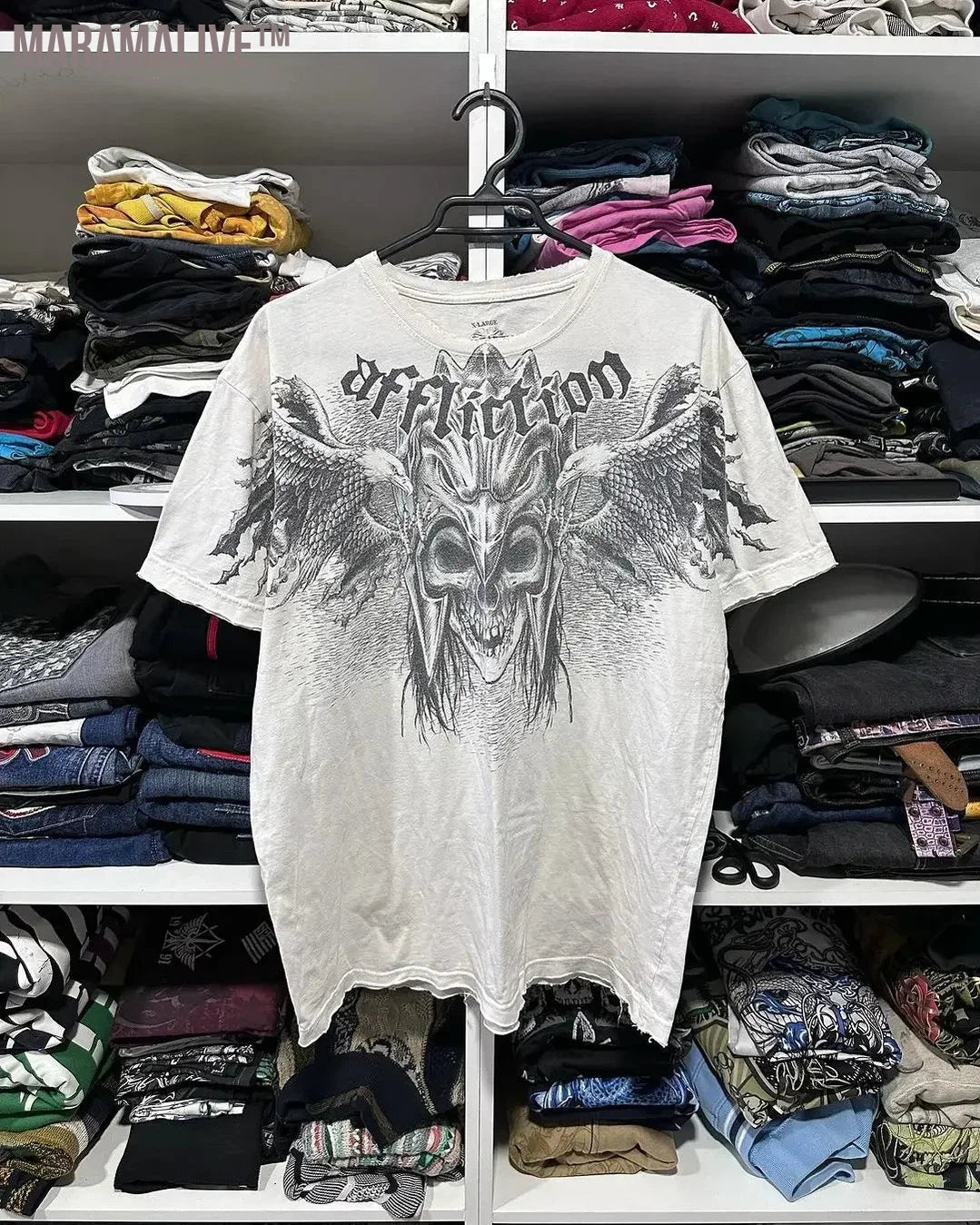 Harajuku Retro Casual Summer T-shirt Female Hip-Hop Elite Aesthetic Skull Pattern T-shirt Gothic Cross Shirt For Men And Women