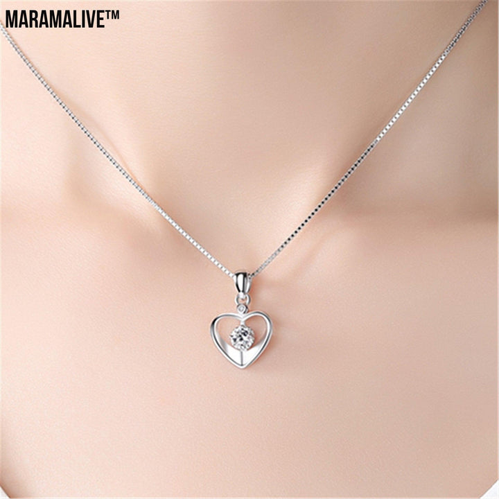 Heart Pendant Necklace Simple Couple Clavicle Chain