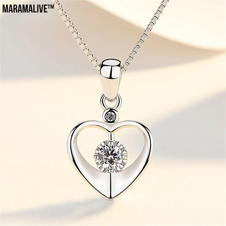 Heart Pendant Necklace Simple Couple Clavicle Chain