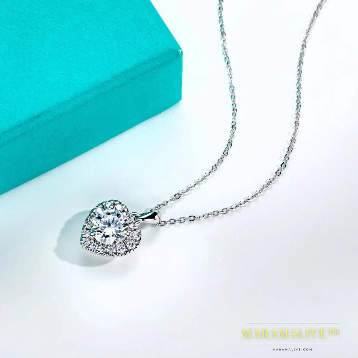 Heart-Shaped Moissanite Necklace - An Elegant Gift for Her