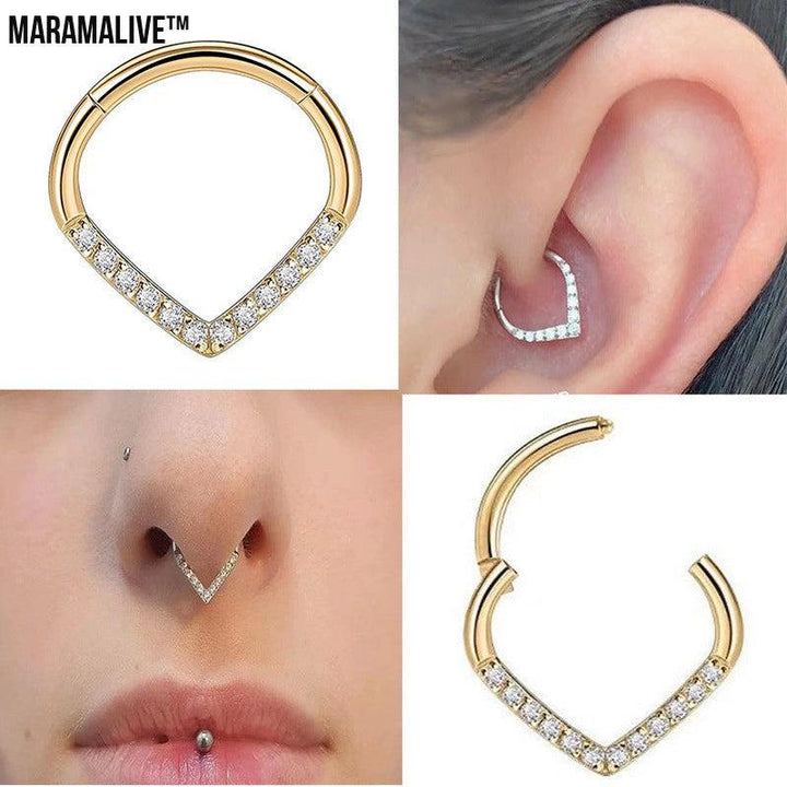 Heart Shaped Septum Nose Ring | Body Jewelry for Nose