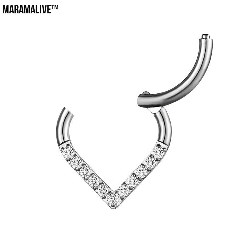 Heart Shaped Septum Nose Ring | Body Jewelry for Nose