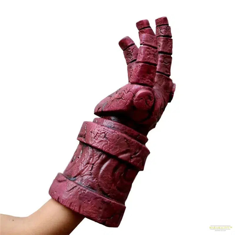 Hellboy Cosplay Gloves Superhero Anung Un Rama Child Adult Latex Right Hand Mitten Halloween Party Fancy Ball Costume Props New